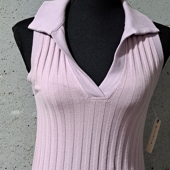 #0994 Sz XS Stateside Elegant Lavender Sleeveless Collard Maxi Dress - Picture 9 of 11